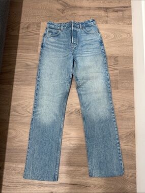 Reformation Light Blue Straight Leg Jeans